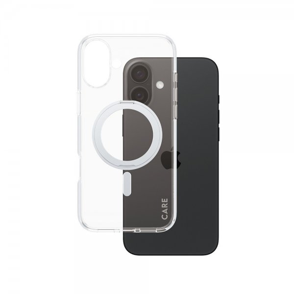 CARE by PanzerGlass iPhone 16 Plus Cover Kickstand MagSafe Sølv