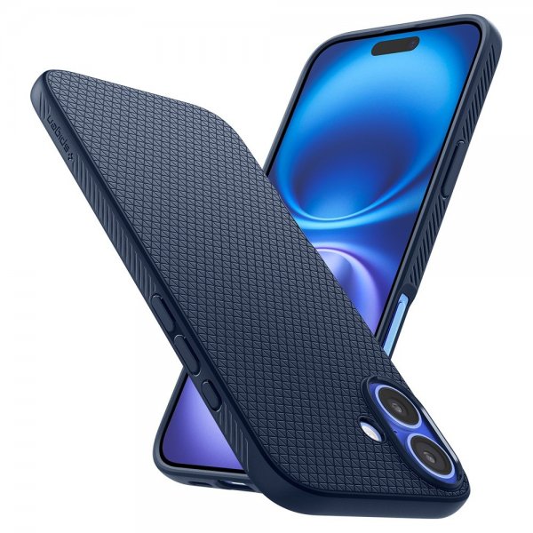 Spigen iPhone 16 Plus Cover Liquid Air Navy Blue