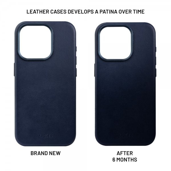Fast iPhone 16 Plus Cover MagLeather Blå