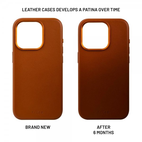 Fixed iPhone 16 Plus Cover MagLeather Brun