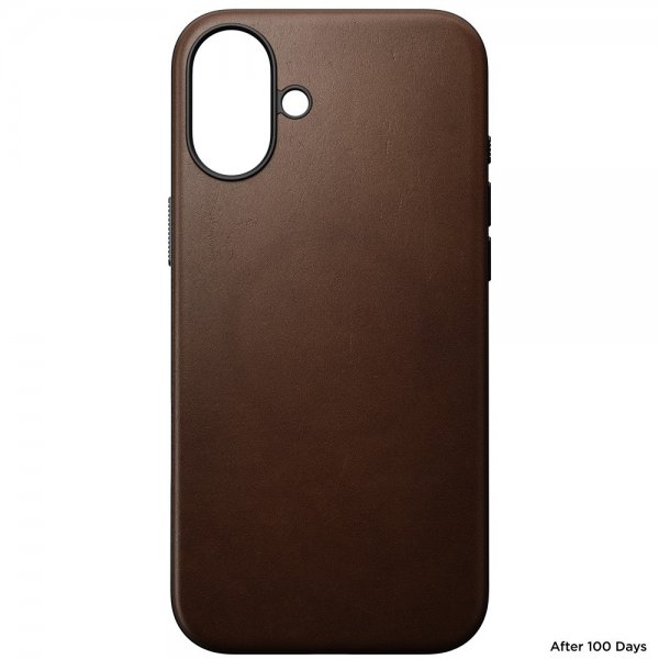 Nomad iPhone 16 Plus Cover Modern Leather Case Brun