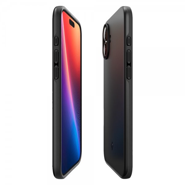 Spigen iPhone 16 Plus Cover Thin Fit MagFit Sort
