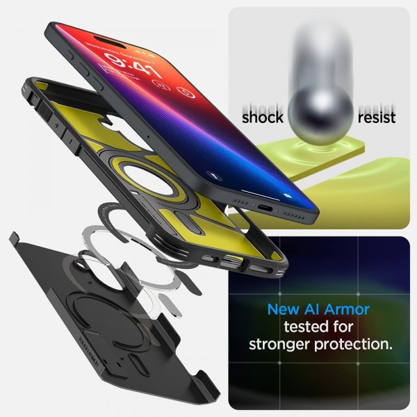 Spigen iPhone 16 Plus Cover Tough Armor MagFit Sort