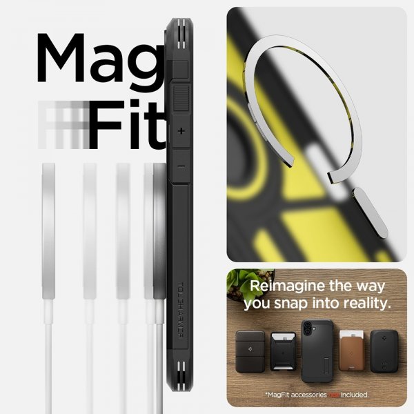 Spigen iPhone 16 Plus Cover Tough Armor MagFit Sort