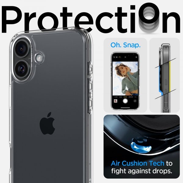 Spigen iPhone 16 Plus Cover Ultra Hybrid Crystal Clear