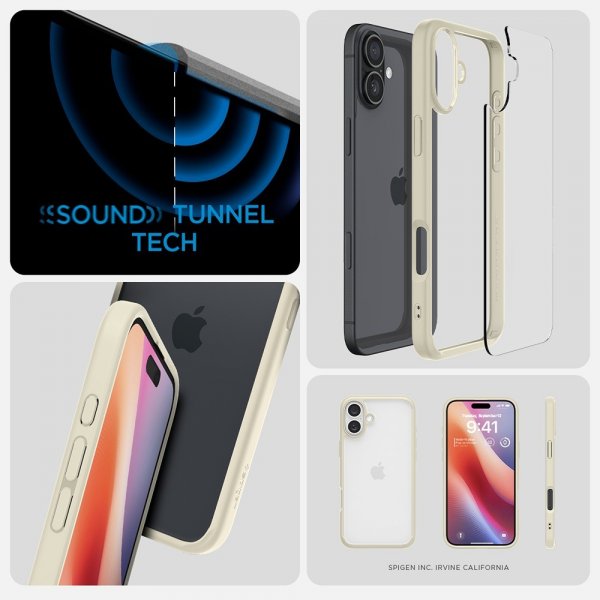 Spigen iPhone 16 Plus Cover Ultra Hybrid Mute Beige