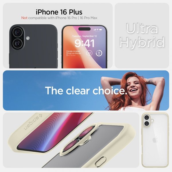 Spigen iPhone 16 Plus Cover Ultra Hybrid Mute Beige