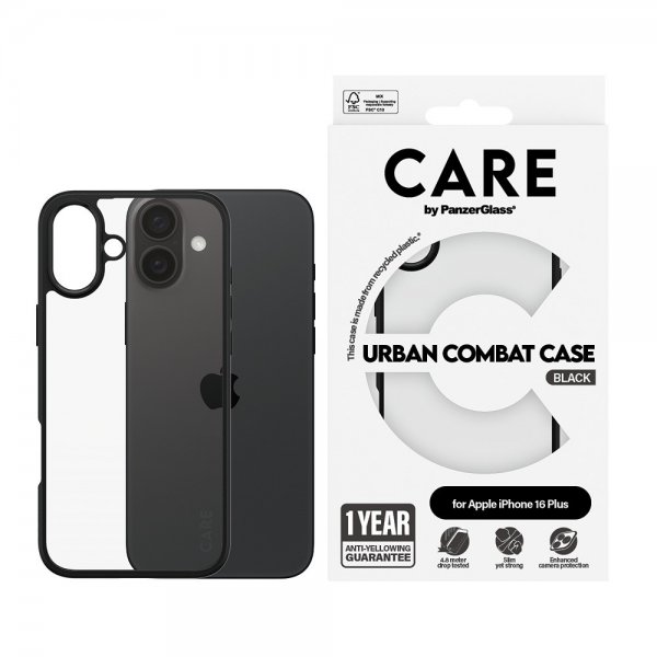 CARE by PanzerGlass iPhone 16 Plus Cover Urban Combat Sort