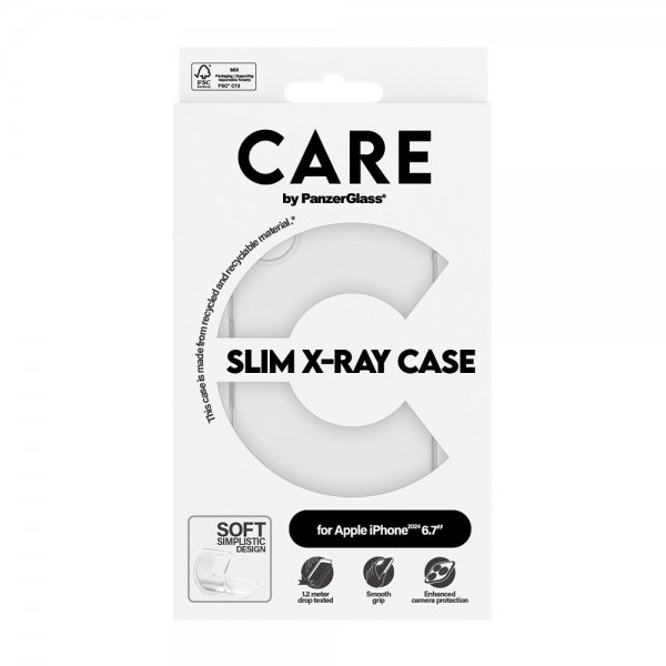 CARE by PanzerGlass iPhone 16 Plus Cover X-Ray Transparent