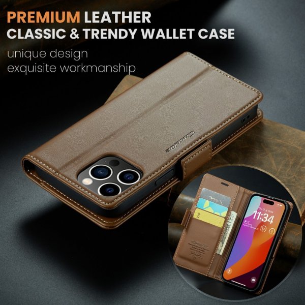 CaseMe iPhone 16 Pro Etui 023 Series Brun