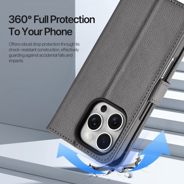 Dux Ducis iPhone 16 Pro Cover 2-i-1 Lawa Series MagSafe Grå