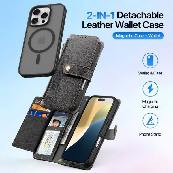 Dux Ducis iPhone 16 Pro Cover 2-i-1 Lawa Series MagSafe Sort