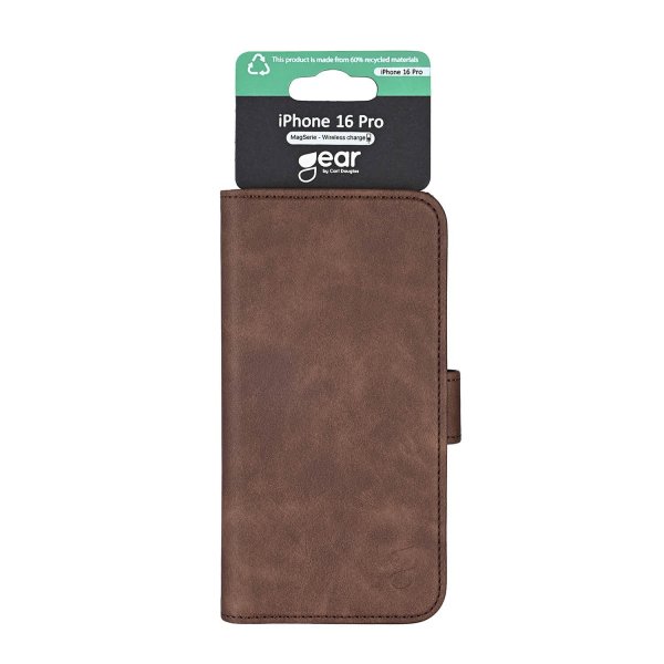 Gear iPhone 16 Pro Etui 3 Kortpladser Brun