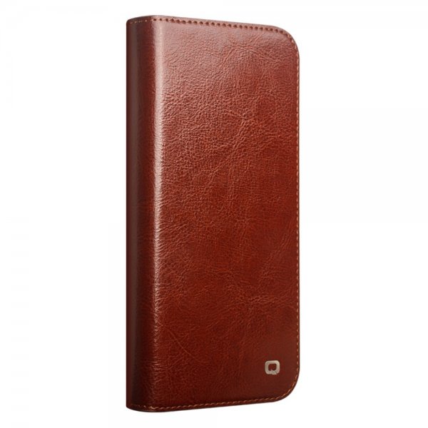 Qialino iPhone 16 Pro Cover Ægte Læder Brun