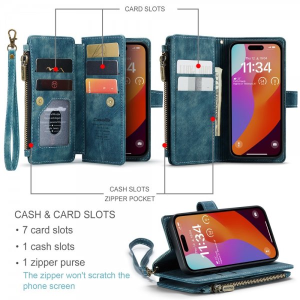 CaseMe iPhone 16 Pro Cover C30 Series Blå