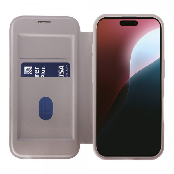 Vivanco iPhone 16 Pro Cover Mag Wallet Greige