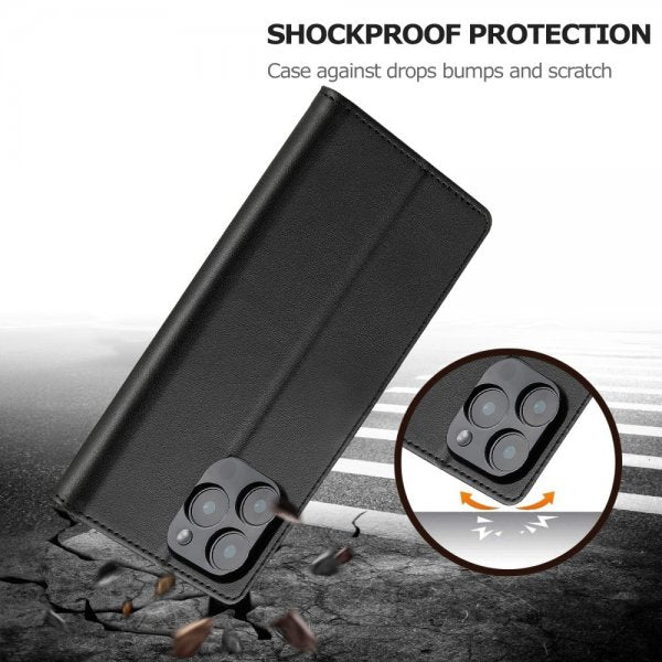 Lc.Imeeke iPhone 16 Pro Cover med Kortlomme Standerfunktion Sort