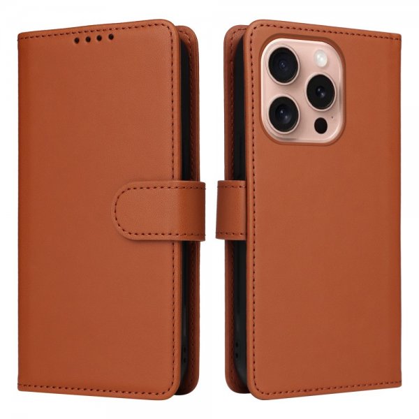Betopnice iPhone 16 Pro Etui med Aftageligt Cover 005 Brun