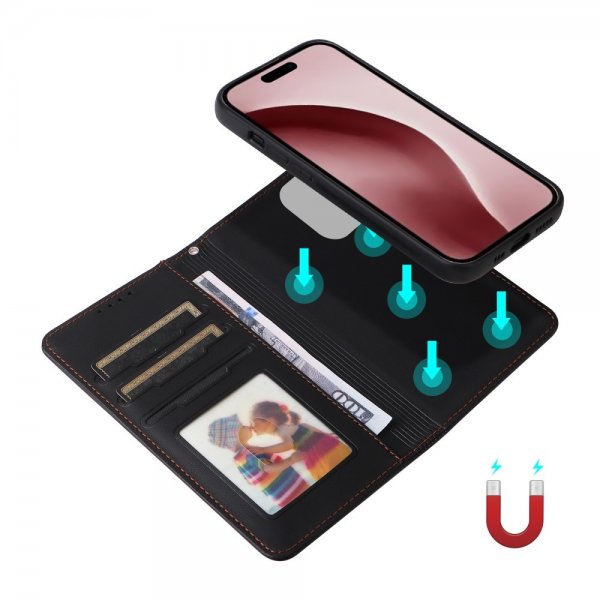 Betopnice iPhone 16 Pro Cover med Aftageligt Skal 005 Sort