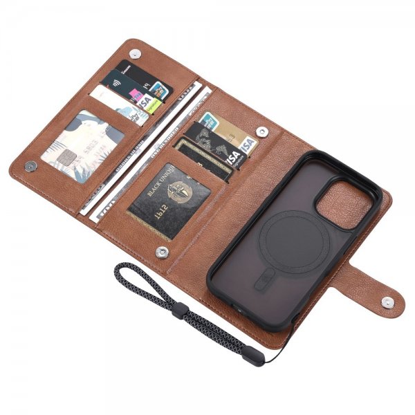 VILI iPhone 16 Pro Etui med Aftageligt Cover GV Series MagSafe Brun