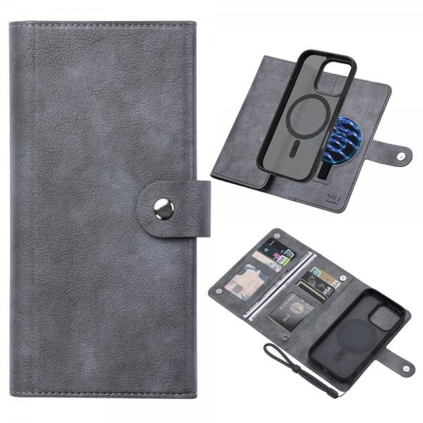 VILI iPhone 16 Pro Etui med Aftageligt Cover GV Series MagSafe Grå