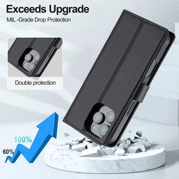 Lc.Imeeke iPhone 16 Pro Cover med Aftageligt Etui L2 Series MagSafe Sort