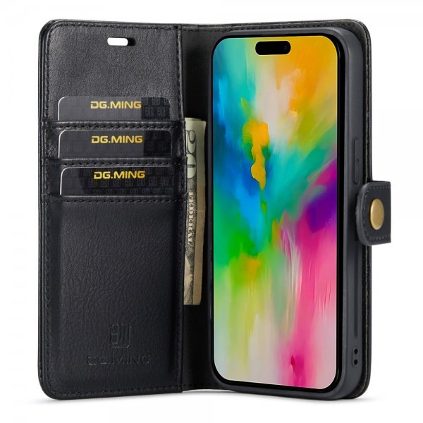 Dg.Ming iPhone 16 Pro Cover med Aftageligt Cover Sort