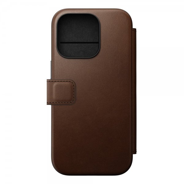 Nomad iPhone 16 Pro Etui Modern Leather Folio Brun