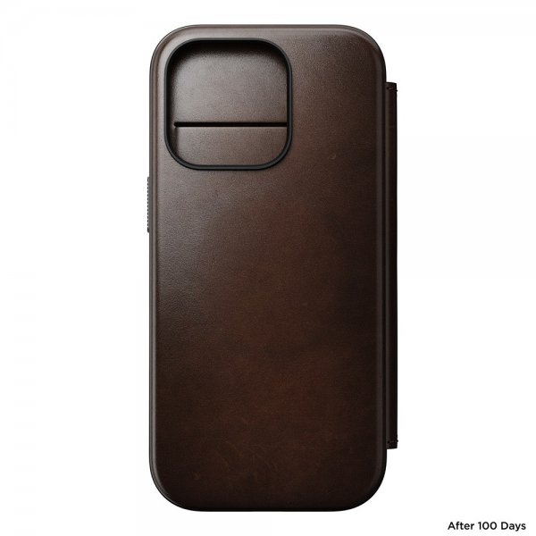 Nomad iPhone 16 Pro Cover Modern Læder Folio Horween Rustic Brown