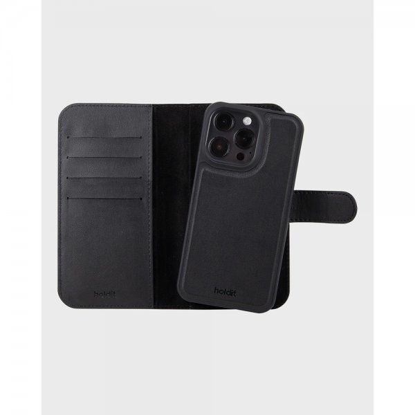 holdit iPhone 16 Pro Fodral Wallet Case Magnet Plus Sort
