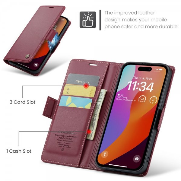 CaseMe iPhone 16 Pro Max Cover 023 Series Rød