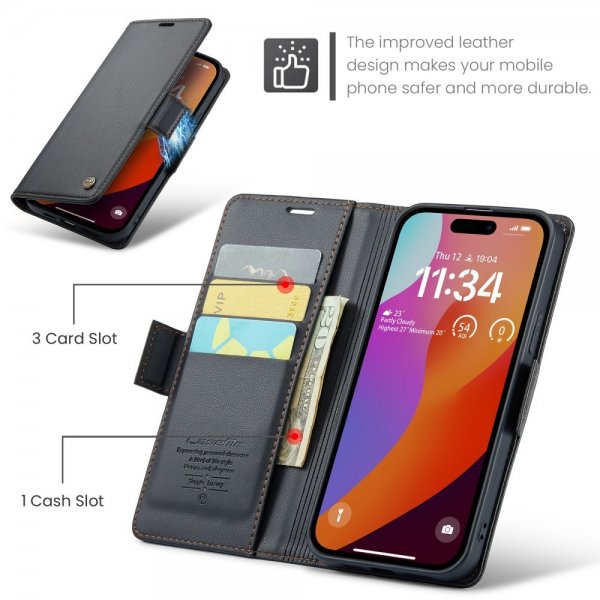 CaseMe iPhone 16 Pro Max Etui 023 Series Sort
