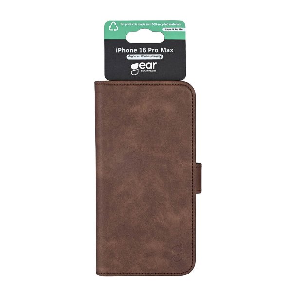 Gear iPhone 16 Pro Max Etui 3 Kortrum Brun