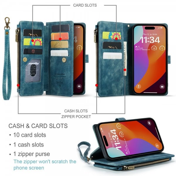 CaseMe iPhone 16 Pro Max Cover C30-serien Blå