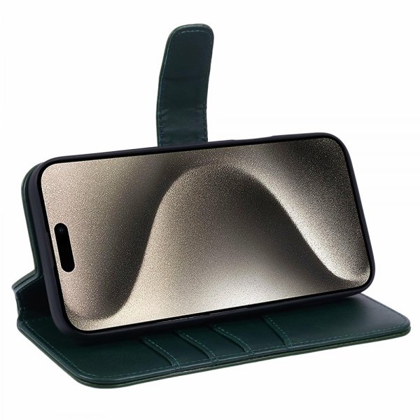 Nordic Covers iPhone 16 Pro Max Etui Essential Læder Juniper Green