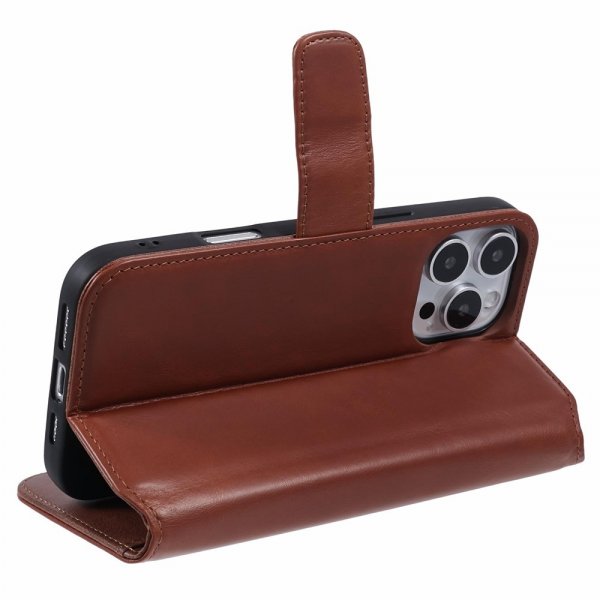 Nordic Covers iPhone 16 Pro Max Essential Læder Cover Maple Brown