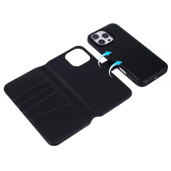 Nordic Covers iPhone 16 Pro Max Futteral MagLeather Raven Black