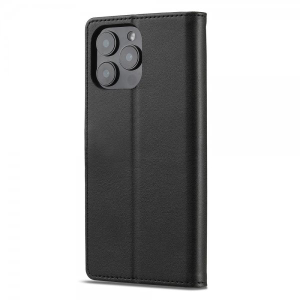 Lc.Imeeke iPhone 16 Pro Max Etui med Kortlomme Standfunktion Sort