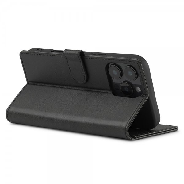 Lc.Imeeke iPhone 16 Pro Max Etui med Kortlomme Standfunktion Sort