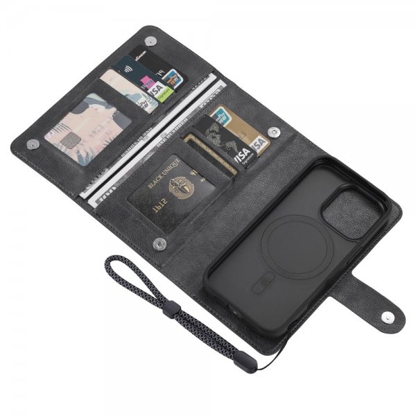 VILI iPhone 16 Pro Max Etui med Aftageligt Cover GV Series MagSafe Sort