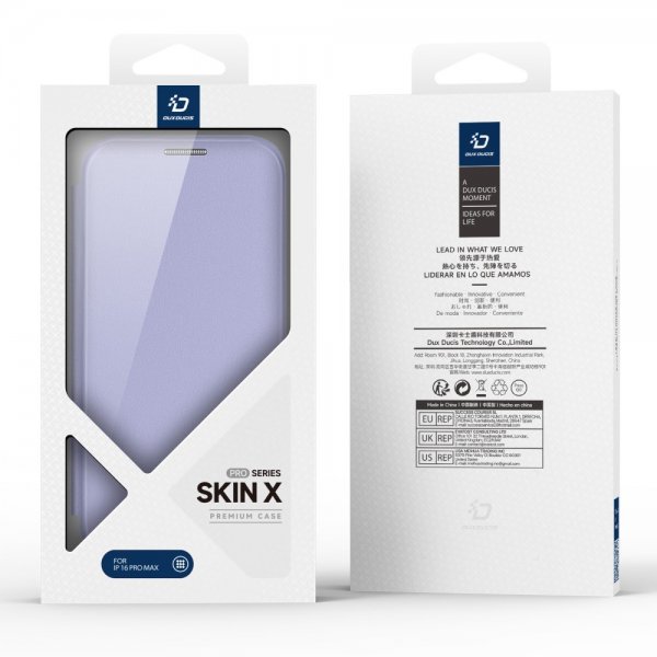 Dux Ducis iPhone 16 Pro Max Cover Skin X Pro Series Kickstand MagSafe Lilla