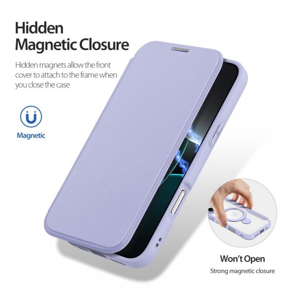 Dux Ducis iPhone 16 Pro Max Cover Skin X Pro Series Kickstand MagSafe Lilla