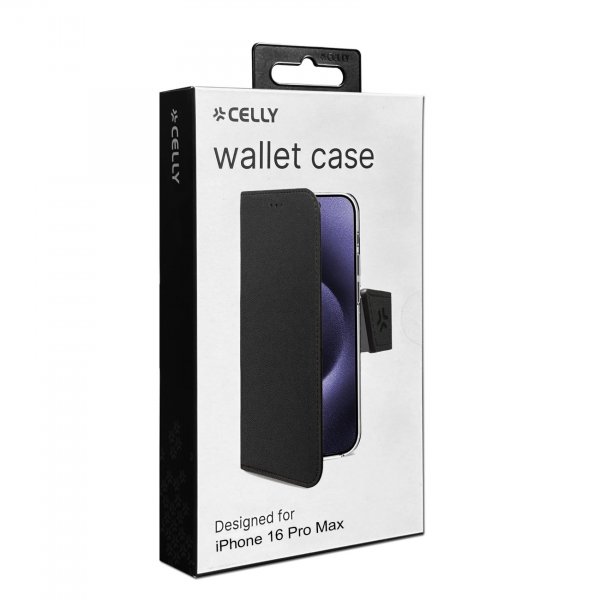 Celly iPhone 16 Pro Max Cover Wally Wallet Case Sort