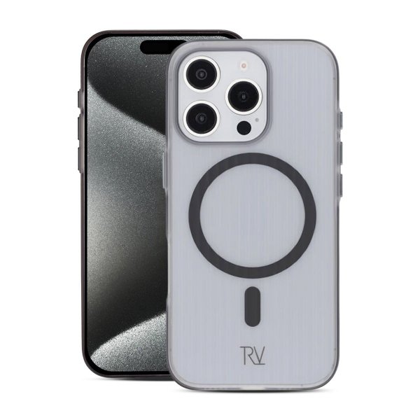 Rvelon iPhone 16 Pro Max Cover Bølget MagSafe Grå