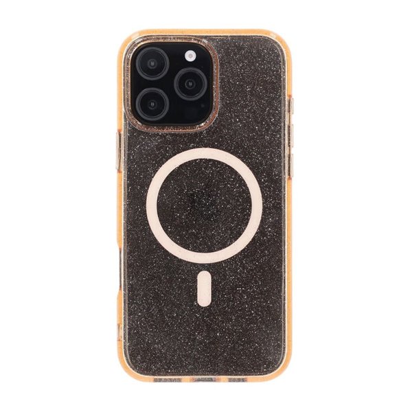 Rvelon iPhone 16 Pro Max Cover Glitter MagSafe Guld