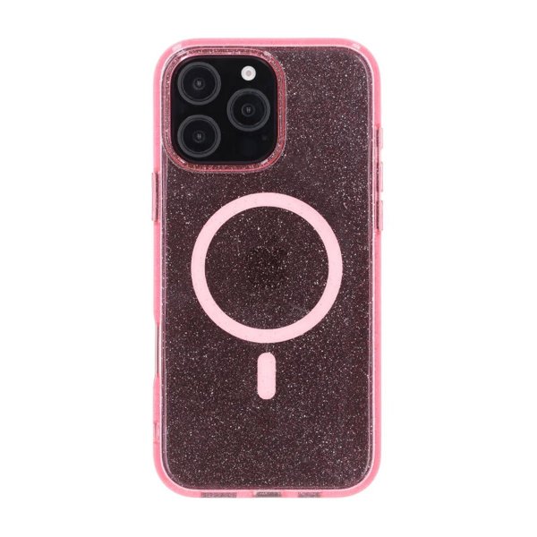 Rvelon iPhone 16 Pro Max Cover Glitter MagSafe Rose