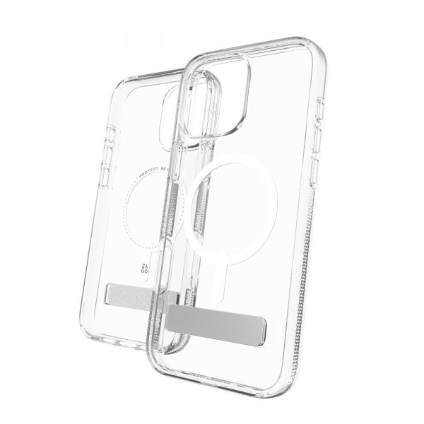ZAGG iPhone 16 Pro Max Cover Crystal Palace Snap Kickstand Transparent