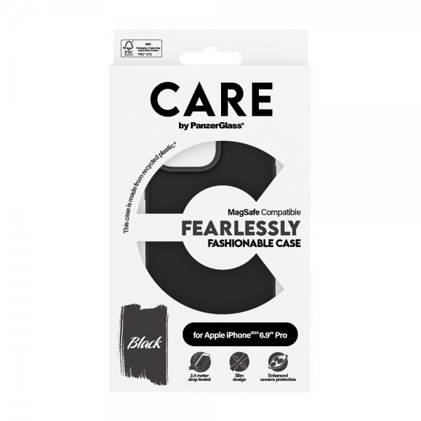 CARE by PanzerGlass iPhone 16 Pro Max Cover Moderigtig MagSafe Sort