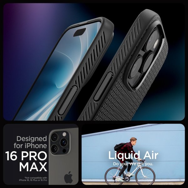 Spigen iPhone 16 Pro Max Cover Liquid Air Mat Sort
