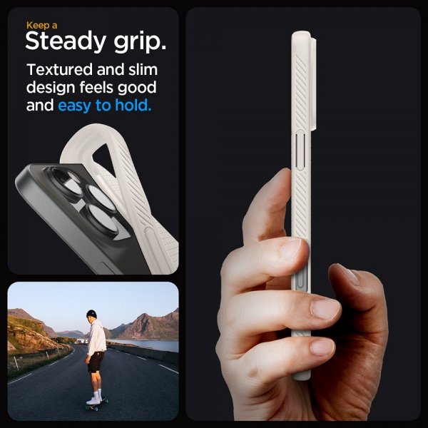 Spigen iPhone 16 Pro Max Cover Liquid Air Natural Titanium